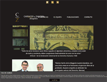 Tablet Screenshot of cyzabogados.com
